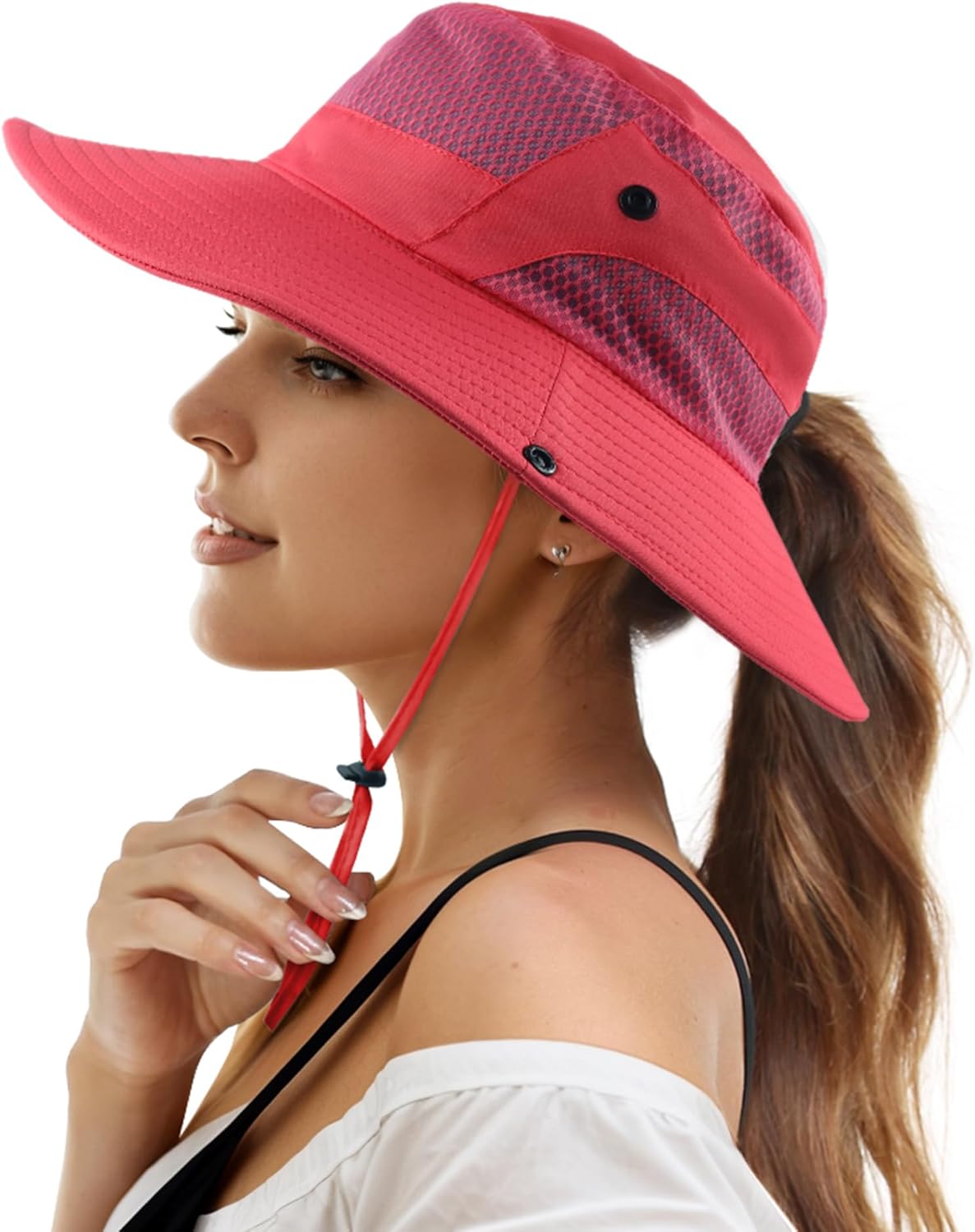 ストローハット MISU A BARBE BLOCKED BUCKET HAT SALMON Designer fashion, Seoul-fully created | W Concept