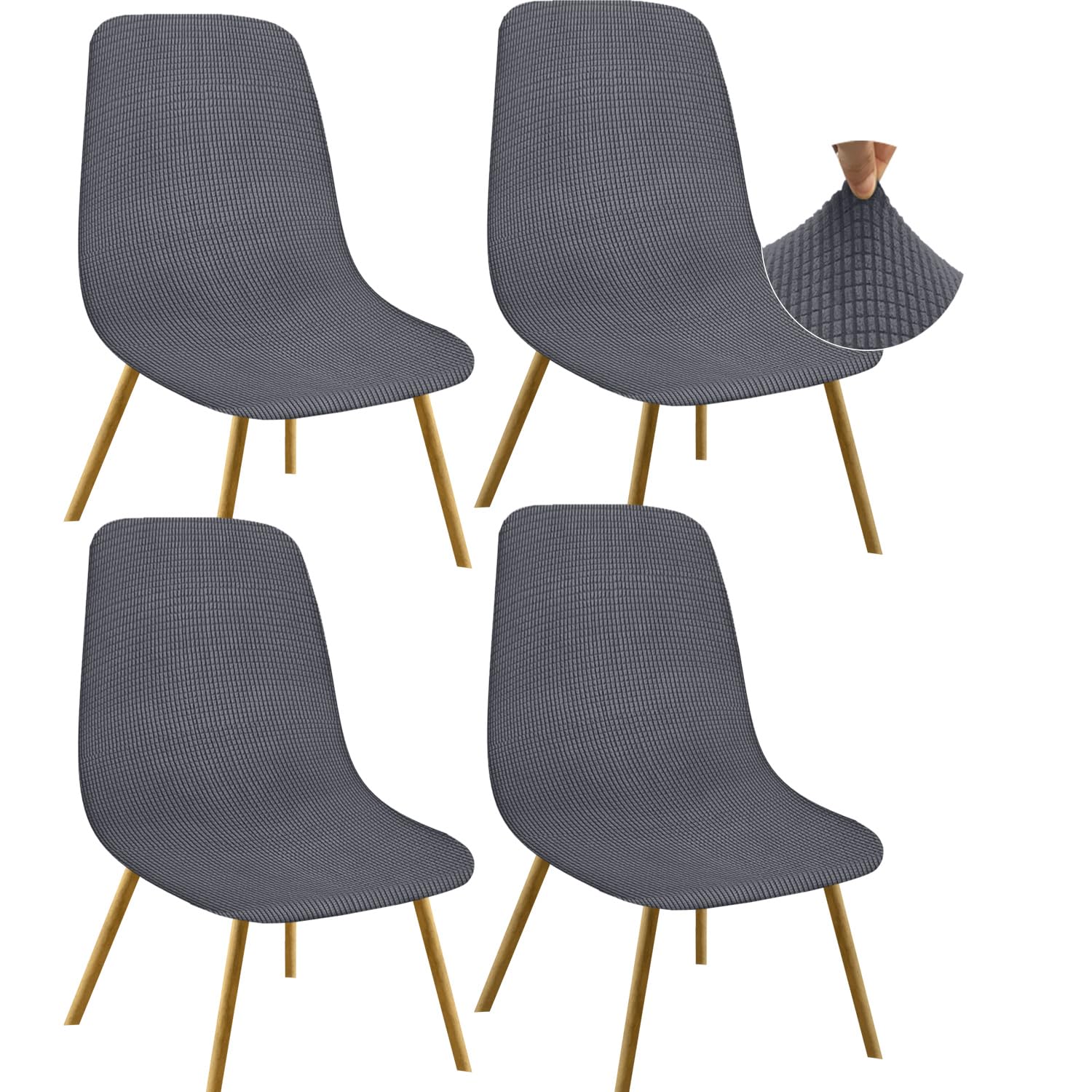 Granbest Jacquard Verdickte Elastisch Essen Stuhlhussen, Niedriger Rücken Stuhlabdeckun für Hotel,Bankett,Hochzeit,Partei Deko