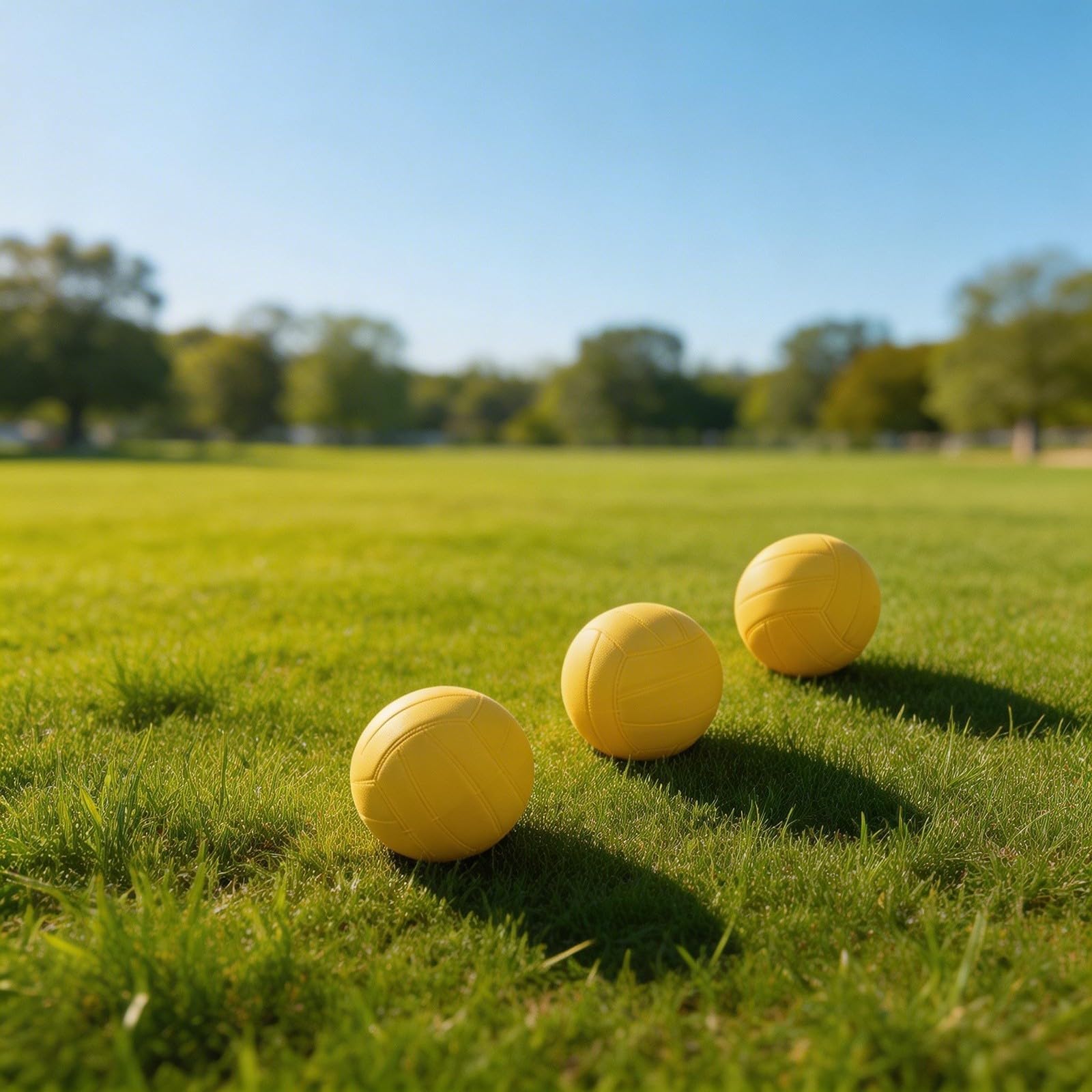Paquete de 2 pelotas de repuesto para juego de Spikeball, juego de voleibol amarillo de PVC suave, tamaños de 9 cm y 12,5 cm, para playa, césped, entrenamiento deportivo al aire libre