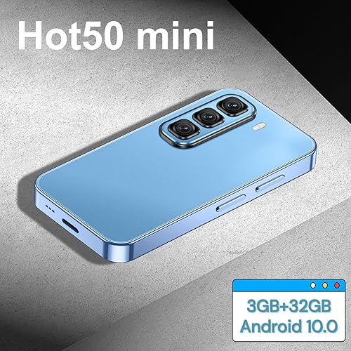 Miniatura 5 de Mini smartphone 4G desbloqueado con pantalla HD de 4.0 pulgadas, 3 GB de RAM+32 GB de ROM, cámara dual SIM dual, Android 10.0, WiFi, Bluetooth, FM,