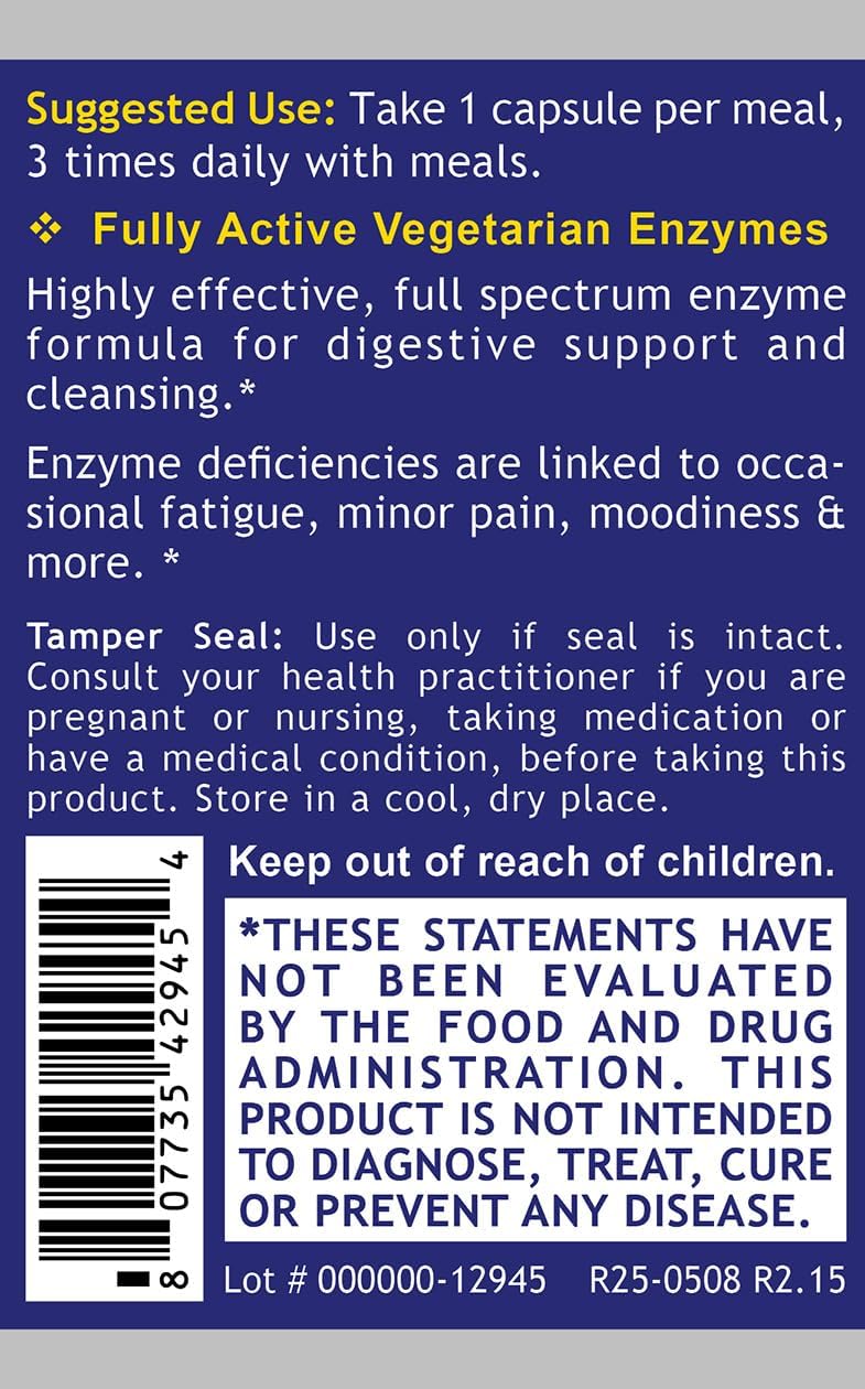 Quantum Nutrition Labs Quantum Digest - Digestive Health Enzymes for Women and Men, Digestion Support for Gut Health, Fully Active Vegan Enzyme Pills - 60 Vegetarian Capsules - Image 2