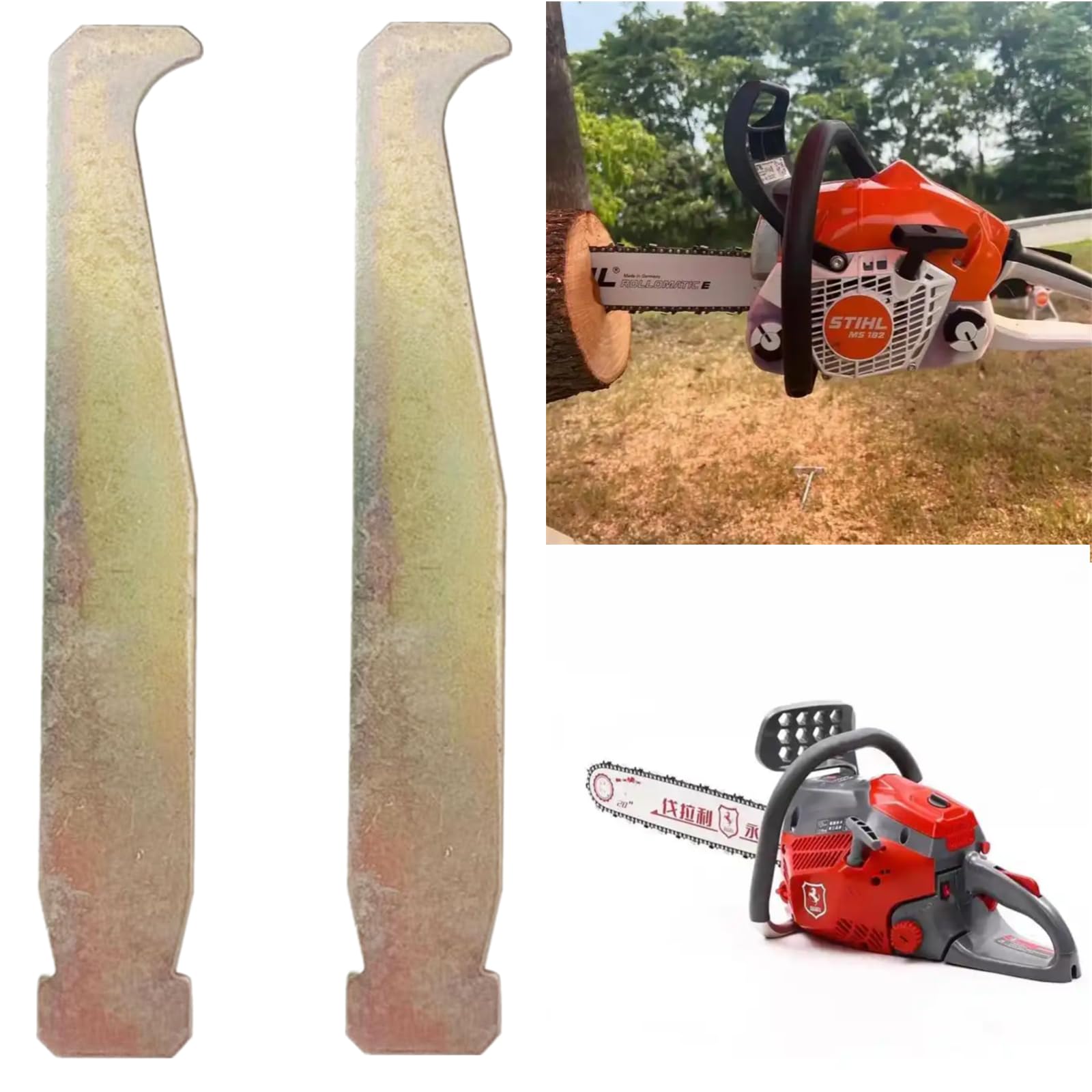 4 piezas de limpiador de ranura de barra, herramienta de limpieza de barra de acero al carbono, limpiador de motosierras, accesorios de motosierra, herramientas para la mayoría de