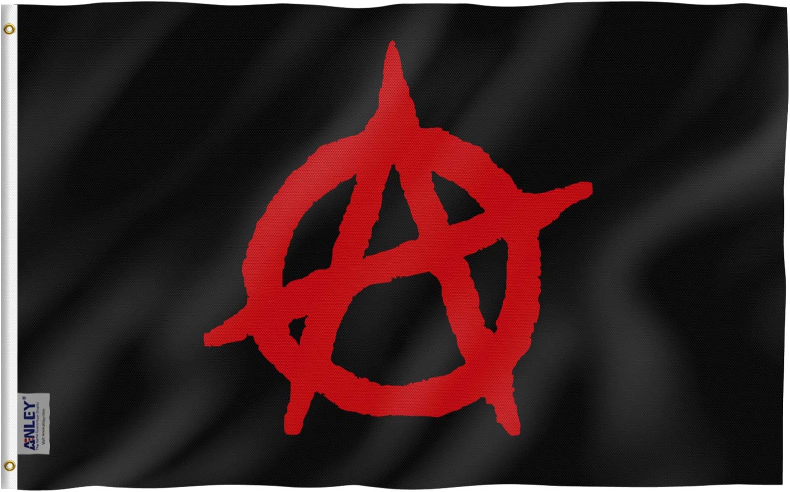 Anley Fly Breeze 3x5 Fuß Solid Red Flag - Lebendige Farbe Und UV-beständig - Canvas Header Und Doppelt Genäht - Plain Red Flags Polyester Mit Messingösen 3 X 5 Ft