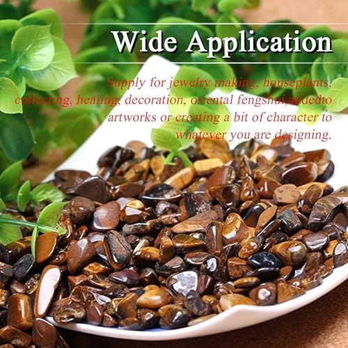 Miniatura 9 de Swpeet 2 libras de lapislázuli y ojo de tigre pequeños trozos de piedras preciosas trituradas, piedras de forma irregular, piedras de cristal