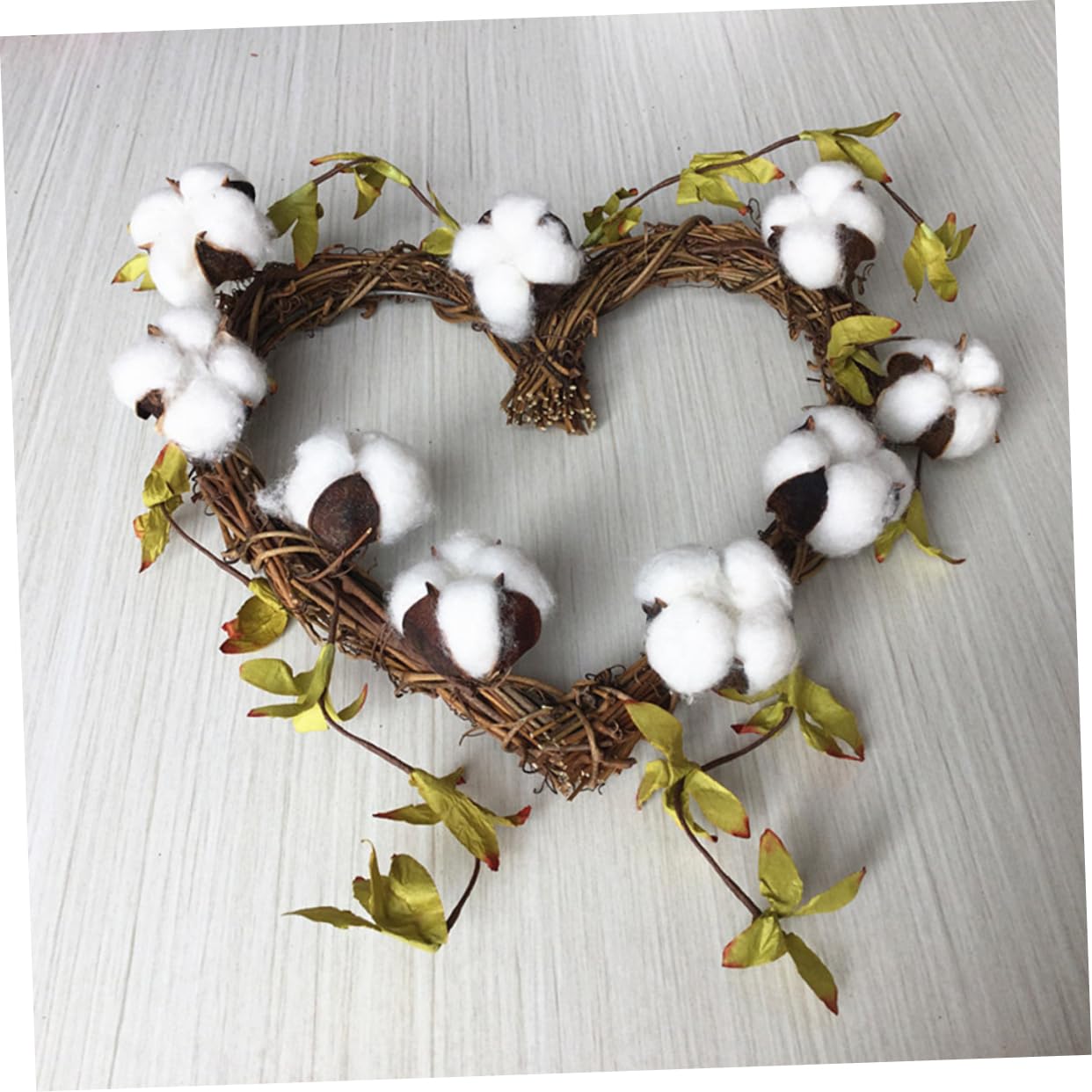 OUNONA Guirnalda de Algodón Artificial en Forma de Corazón para Colgar la Pared, Decoración para Fiestas y Salas de Estar