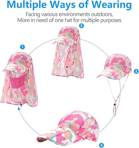 Miniatura 2 de Sombrero de pesca plegable para hombres y mujeres, sombrero de playa con solapa para el cuello