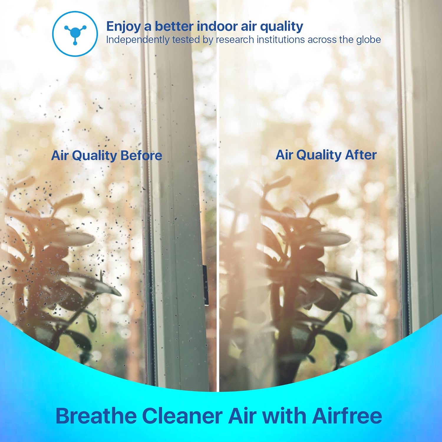 Airfree P3000 New 2025 Design, Silent, Maintenance-free, filterless, efficiently destroys mold, allergens, bacteria, viruses. Air Sterilization core lasts up to 20 years, Extra boost when needed - Image 6