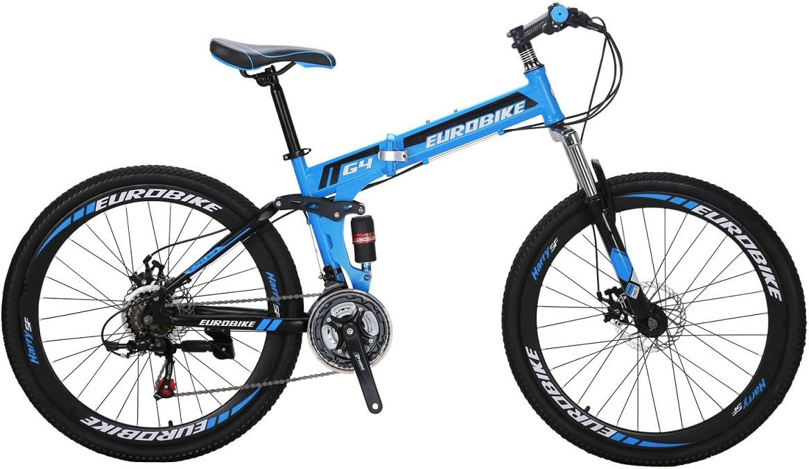 Mountain Bike, 21 Speed, 26/27.5 Inches, Dual Suspension, Folding, for Men