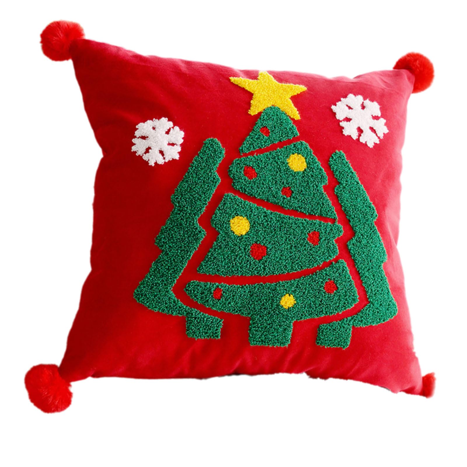 carotoe Pillow Case Removable Cushion Sleeve Comfortable Sofa Couch Pillowcase for Christmas Seasonal Decoration Towel Embroidery Throw Pillow