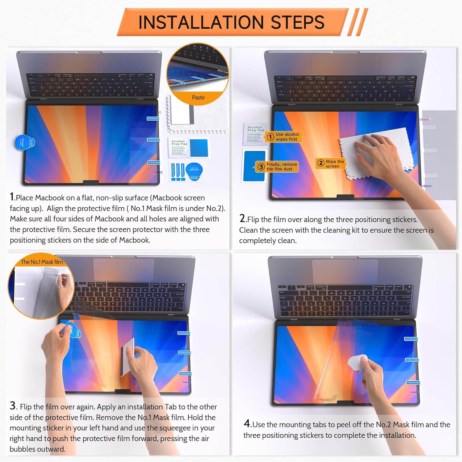 Mamol 360° Filtro de privacidad para MacBook Air de 13,6 pulgadas M5 2026,M4 2025,M3 2024,M2 2022, Filtro antiespía y azul de luz, filtro de privacidad para Mac de 13,6"
