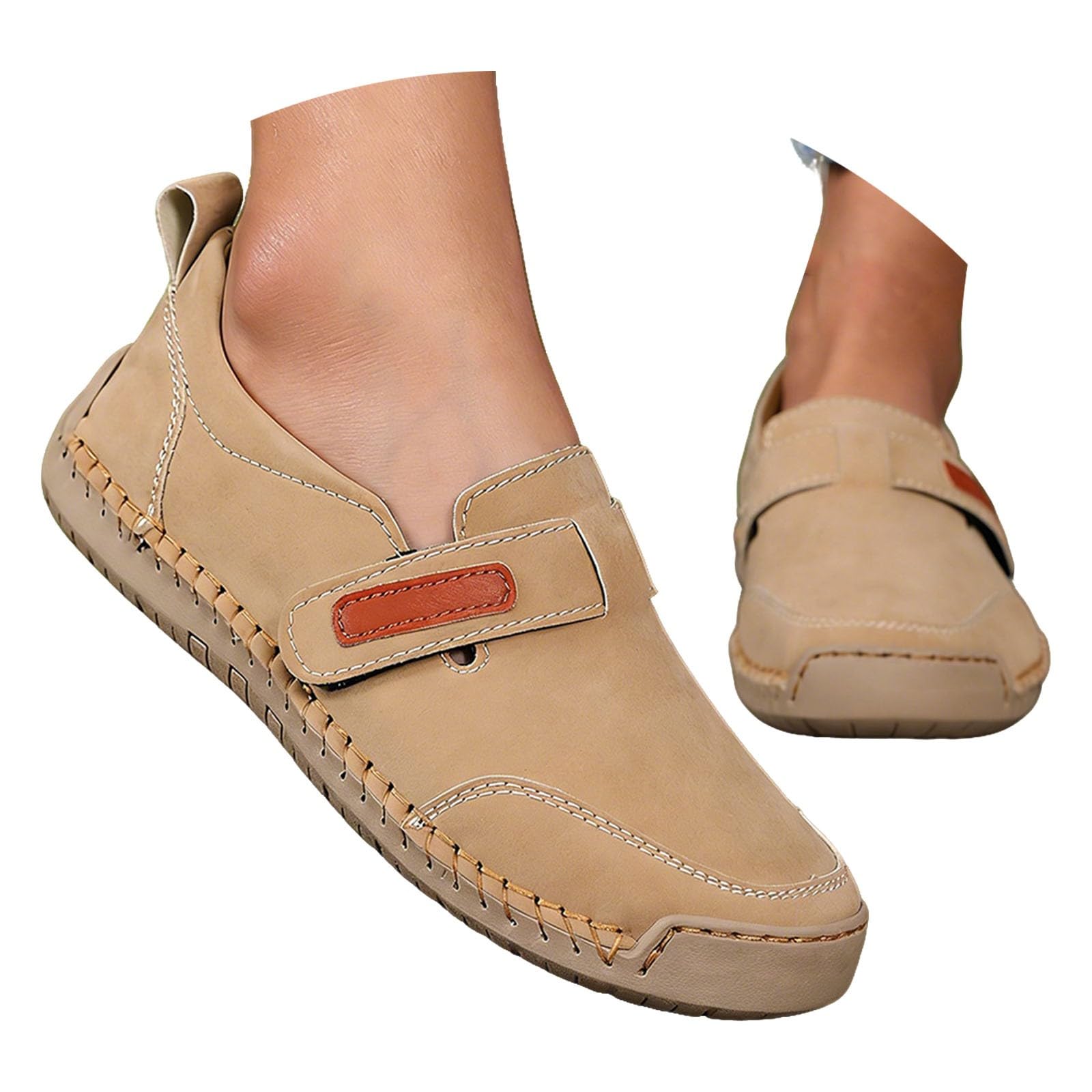 Generisch Scarpe da ginnastica da donna estive, in pelle, basse