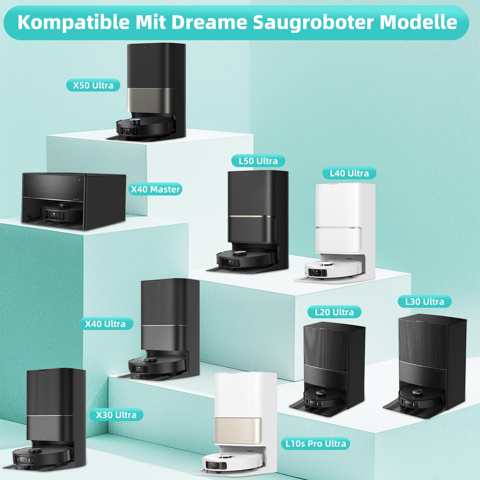 Soluzione detergente da 2000 ml per robot aspirapolvere Dreame L10 Ultra / L20 Ultra / L30 Ultra / L40 Ultra / L50 Ultra / X50 Ultra / X40 Ultra / X40 Master / X30 Ultra Serie, soluzione