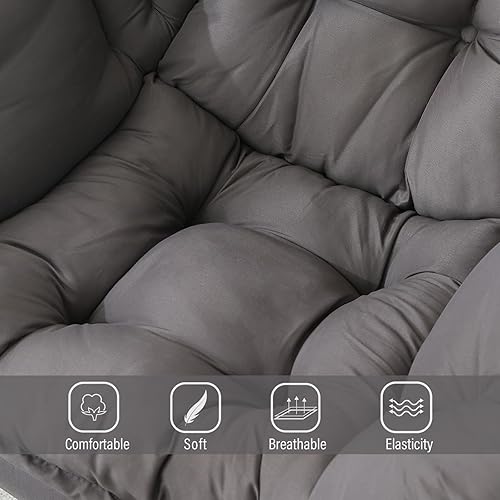 Miniatura 5 de Welnow Silla perezosa para sala de estar, moderna silla de lectura con reposabrazos y un bolsillo lateral, sofá perezoso tapizado de ocio para