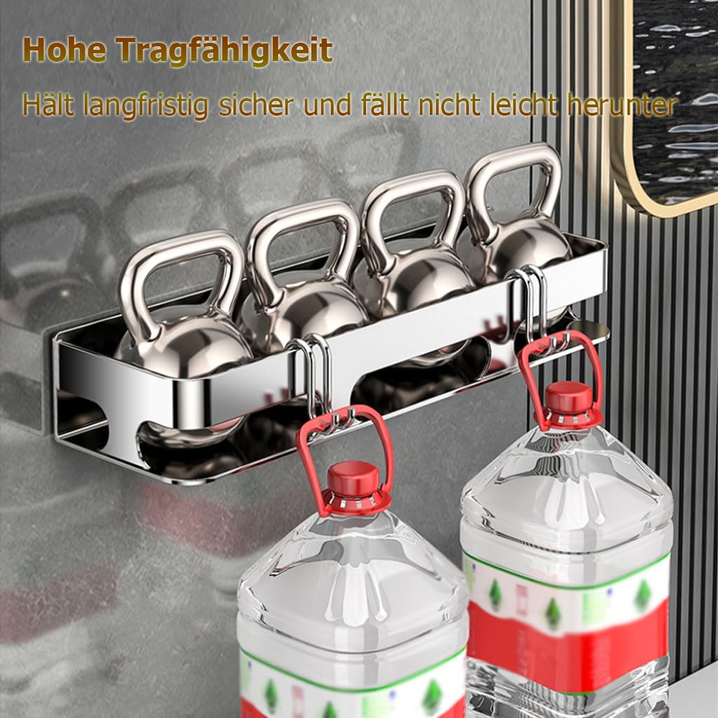 Estante de Ducha sin taladrar, Organizador de baño con toallero, Estante de Pared de Acero Inoxidable 304 Pulido de Alta brillantez, Estante de Ducha para Lavabo,A,60cm