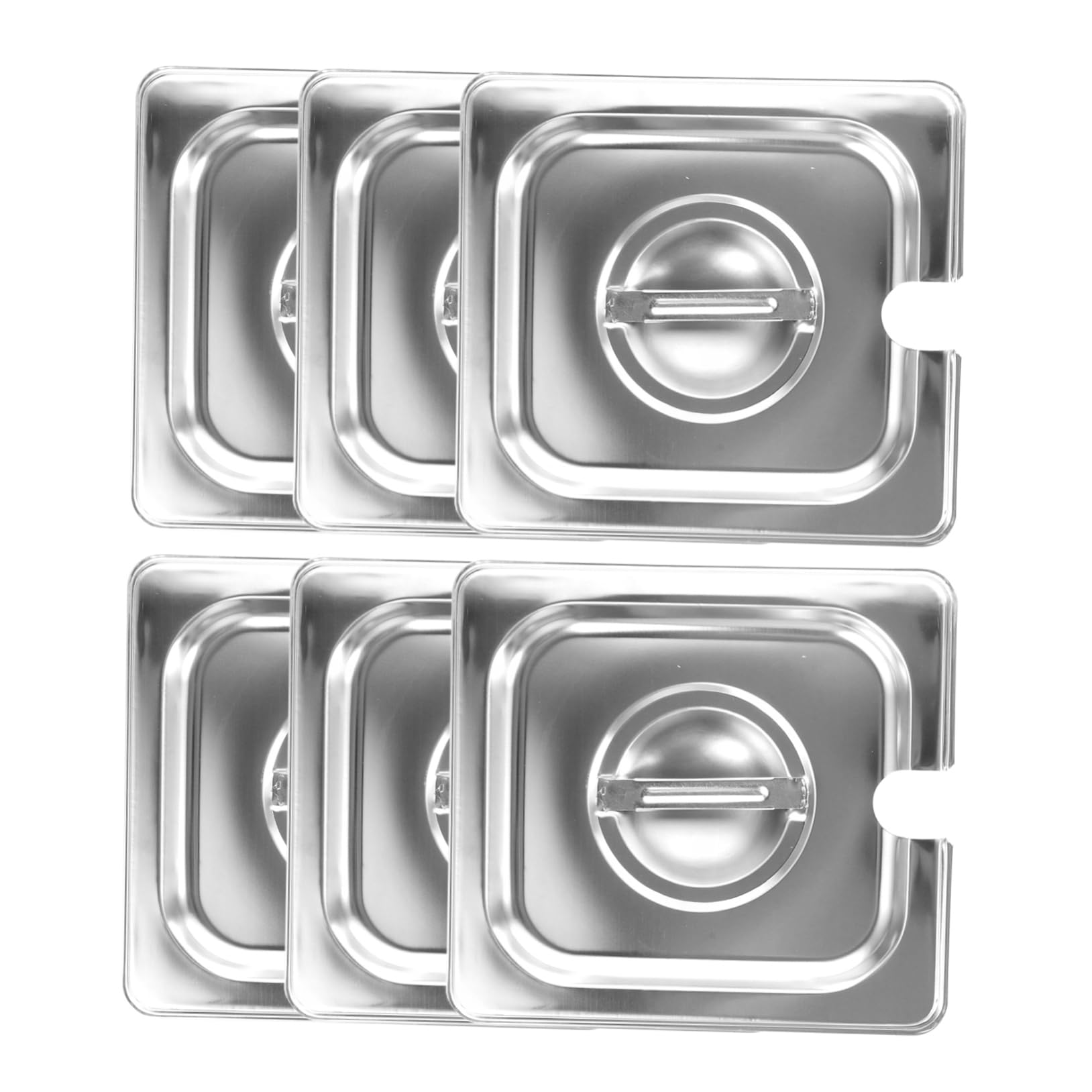 Coperchio per Wok 6 Pezzi in Acciaio Inox Apertura 1/6