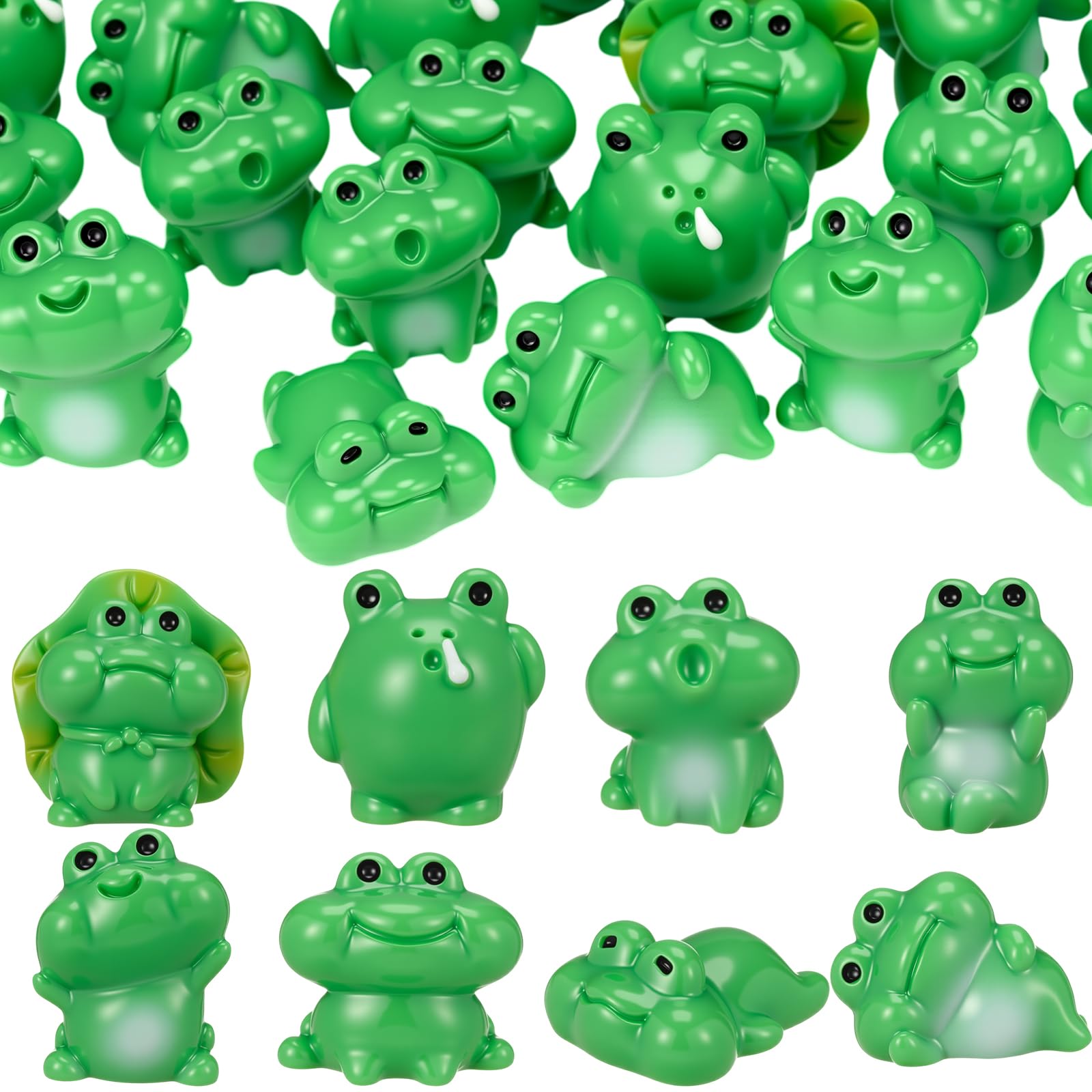 Mini figurines de grenouille en résine Geelin pour micro paysage et bonsaï x50