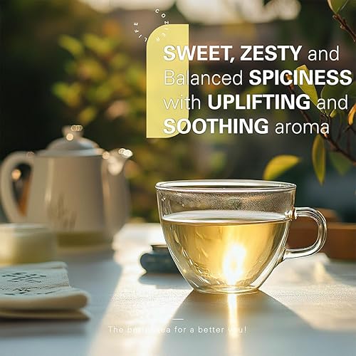 Miniatura 4 de WT WEETEE Té Herbal de Limón y Jengibre, Ingredientes 100% Naturales, Hecho con Hierba de Limón, 100 Bolsitas de Té Sin Cafeína