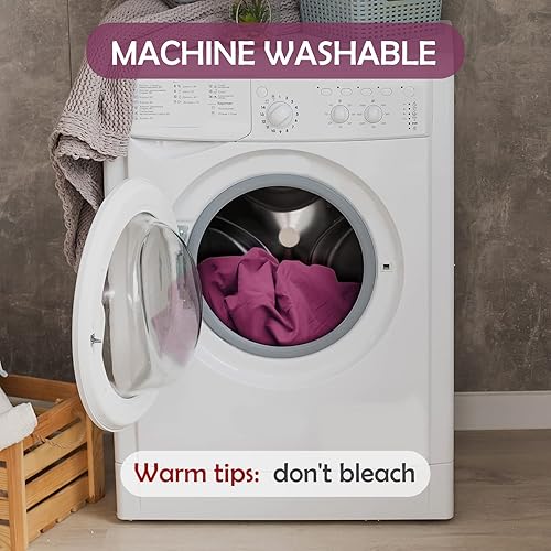 Miniatura 6 de REDKEY Juego de sábanas Queen con bolsillo profundo, 4 piezas transpirables y fundas de almohada, juego de sábanas de poliéster resistente a las