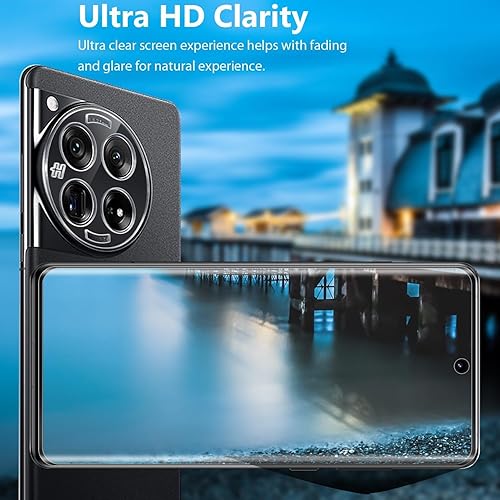 Miniatura 4 de MOOISVS Paquete de 2+2 protectores de pantalla de vidrio templado para OnePlus 12R + protector de lente de cámara, película de vidrio templado