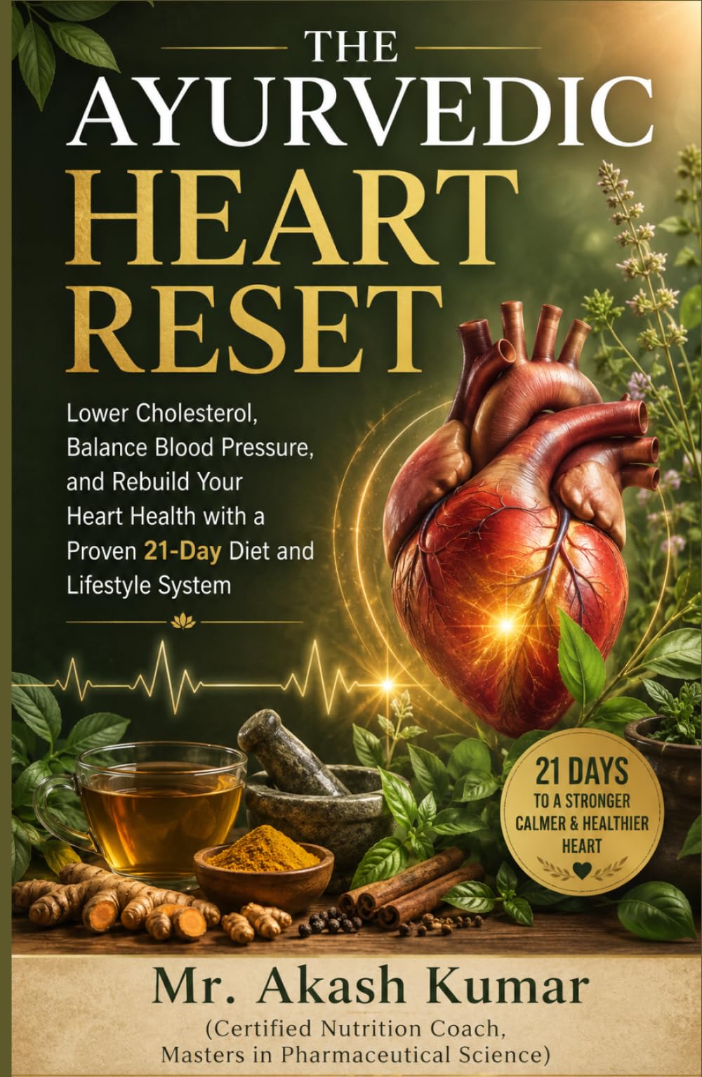 The Ayurvedic Heart Reset: Lower Cholesterol, Balance Blood Pressure, and Rebuild Your Heart Health with a Proven 21-Day Diet and Lifestyle System
