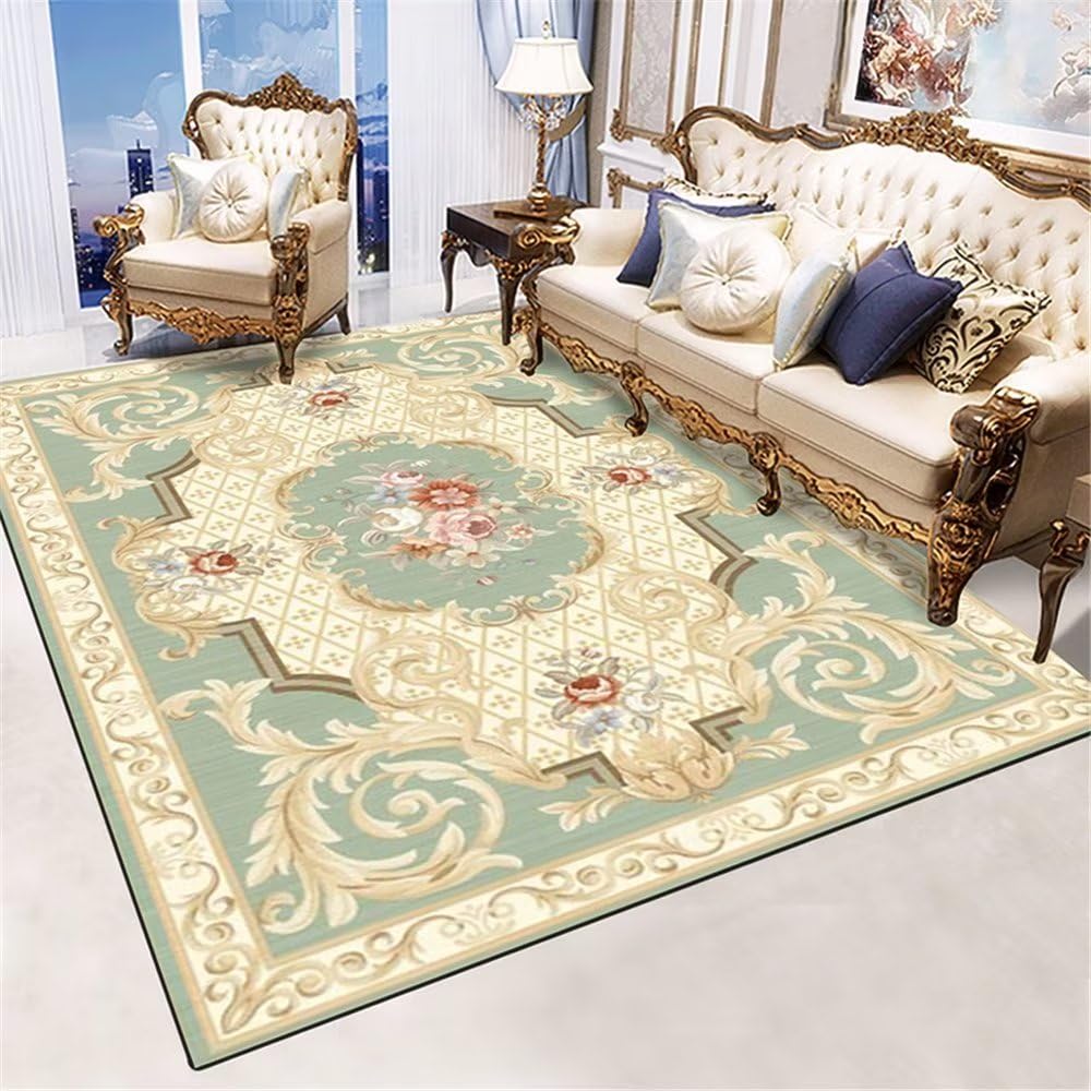 Tapis De Salon Imprimé Géométrie Cercles Fleur De Vie, Bleu 40x60 Cm