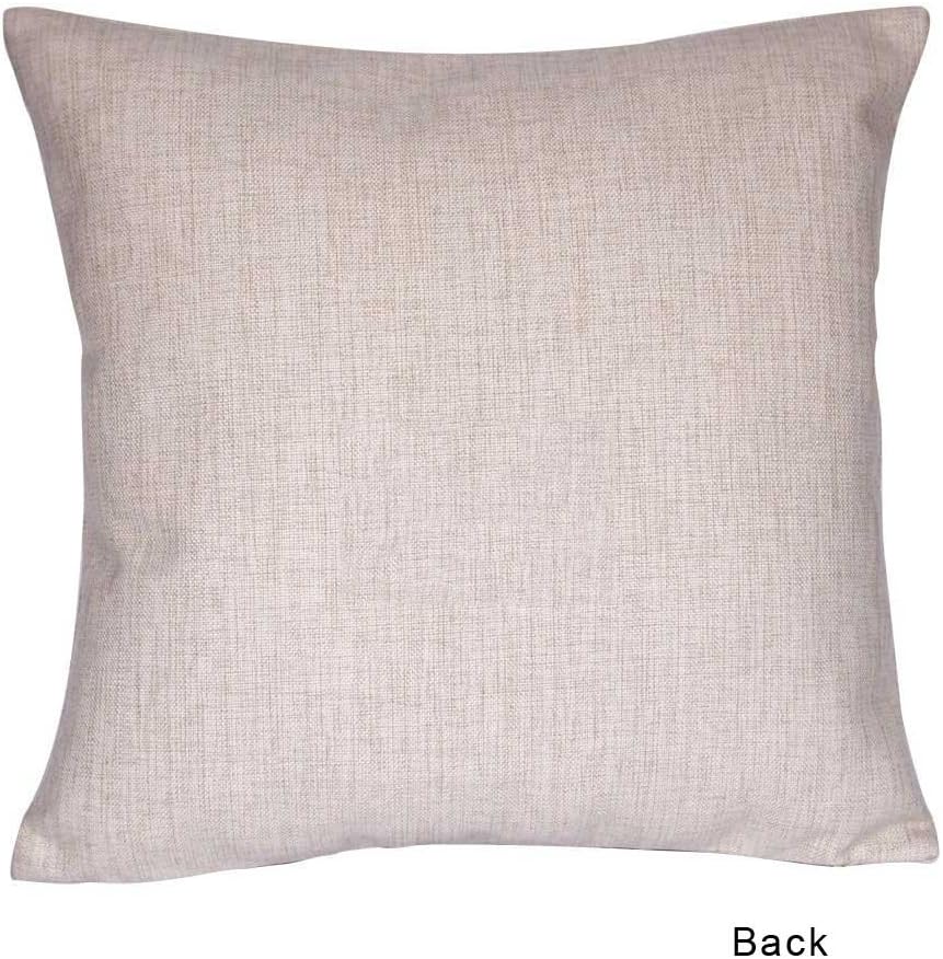 Happy Place Throw Pillow Cover, Decorative Throw Pillow Case Square 18X18 Inches with Happy Place Text (Gray) - Image 2