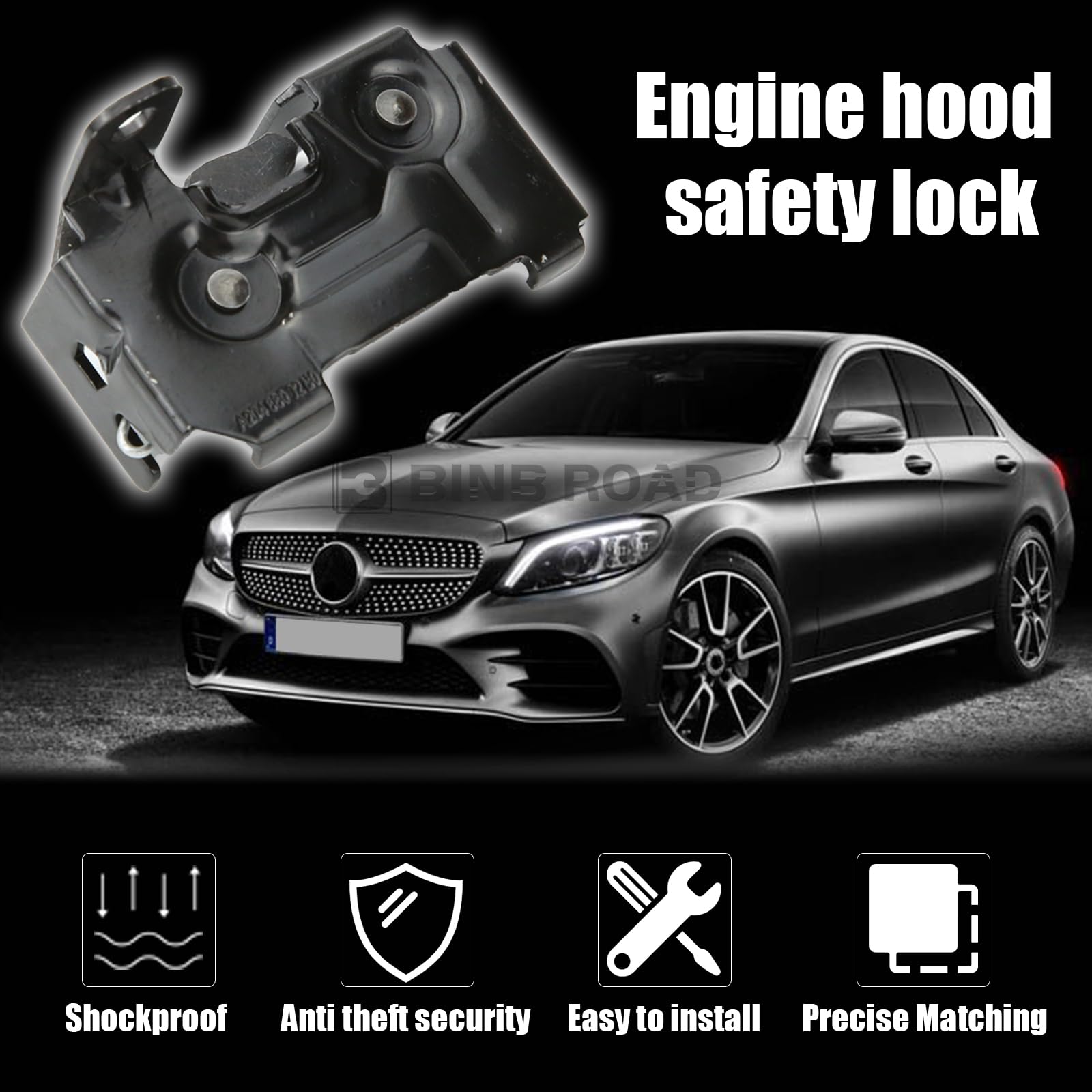 Amazon.com: BINB ROAD Front Left/Right Hood Safety Catch Latch