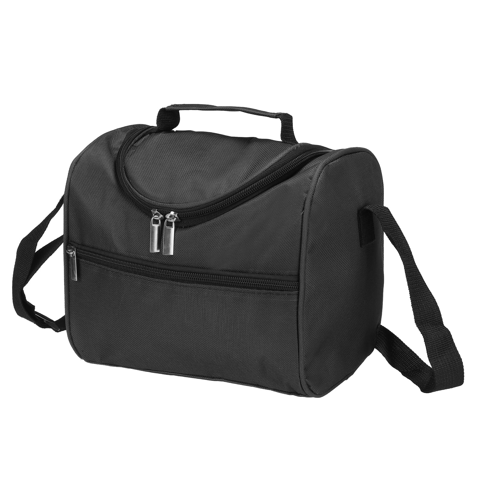 Boîte à déjeuner pour femmes/hommes, sac à déjeuner isotherme, sac fourre-tout thermique, récipient à déjeuner réutilisable 7,9 x 5,5 x 8,3 pouces pour le travail, pique-nique en plein air, noir