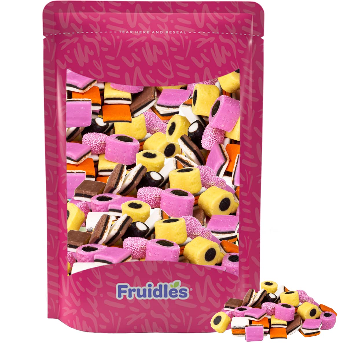 Fruidles English Style Allsorts Licorice Allsorts Gummies, Allsorts Candies, Non-GMO (1 Pound)