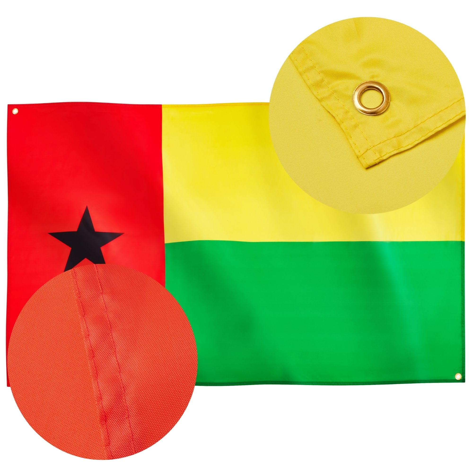 Az Flag - Drapeau Guinée - 150X90 Cm - Polyester Léger - Drapeau