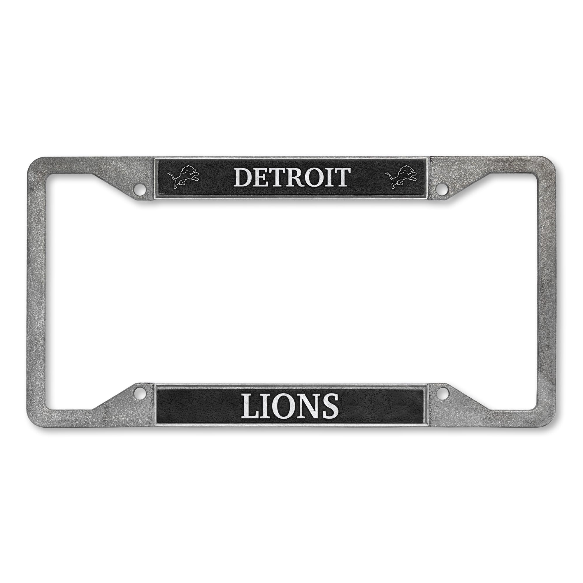 Rico Industries NFL Football Detroit Lions Pewter License Plate Frame 12" x 6"