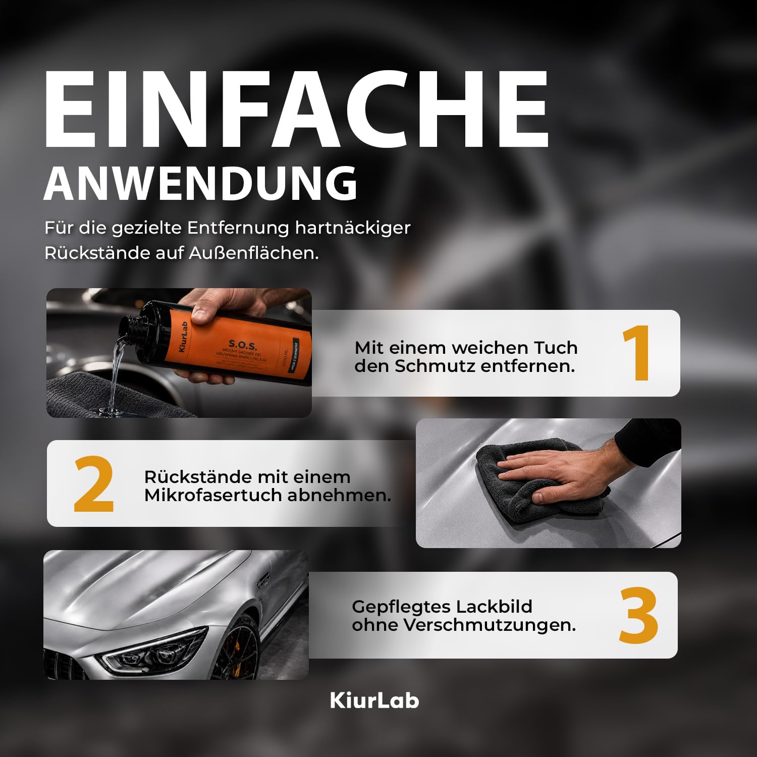 S.O.S. Strong Teer- & Klebstoffentferner (5L) | Premium Lackreiniger | entfernt hartnäckige Klebereste & Baumharz | Spezialreiniger für Teerflecken, Etikettenreste und Kleberückstände
