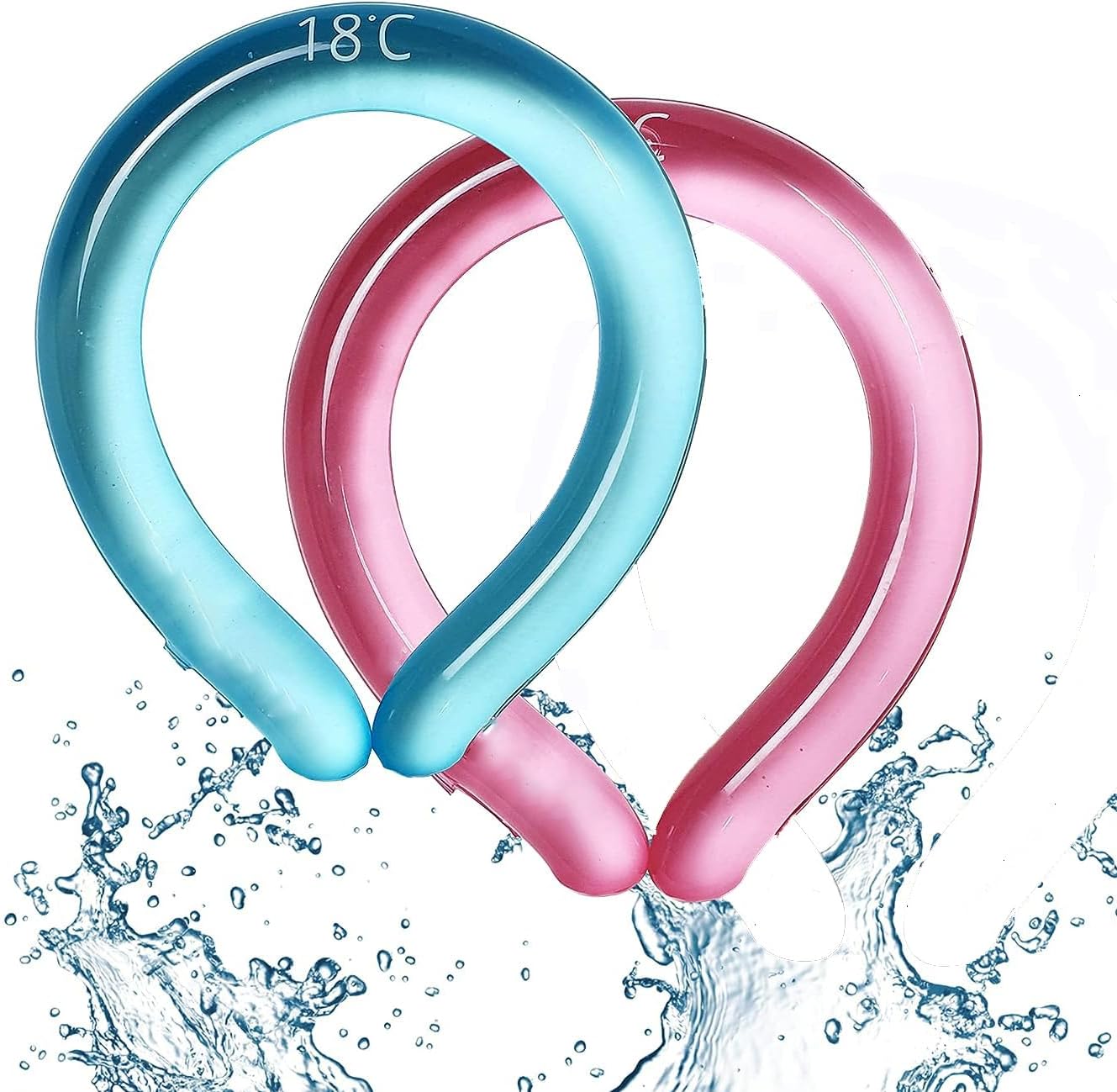 2 Pcs Ice Ring Neck Cooler Neck Cooling Tube Neck Coolers