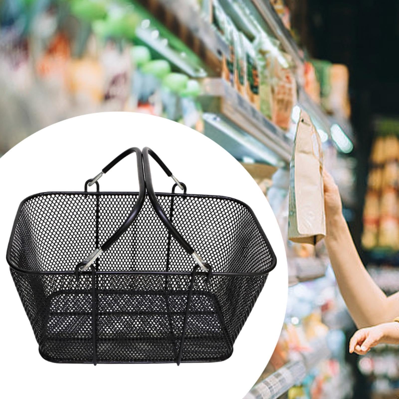 Cesta de con Asas Cesta de de Alambre para Tienda Minorista de Cocina