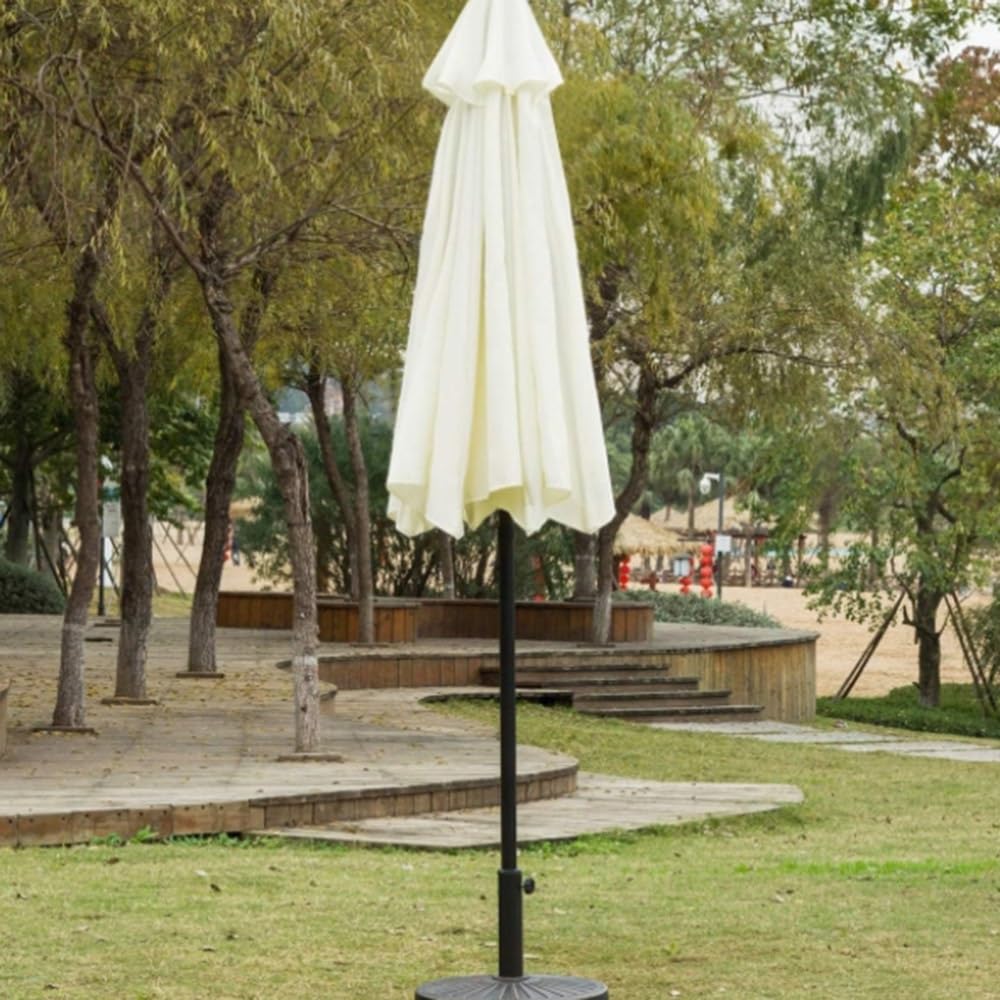 270cm Ombrellone Da Giardino Ombrellone Per Esterni Palo In Metallo | Ombrellone Da Balcone 8 Costole Ombrello Da Patio Inclinabile Con Manovella Parasole Per Piscina
