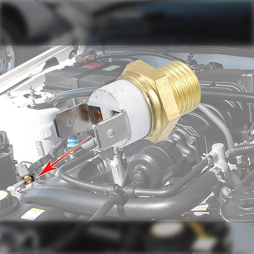 Miniatura 2 de X AUTOHAUX Interruptor de sensor térmico universal de temperatura del ventilador de refrigeración del motor del radiador automotriz 14 '' NPT