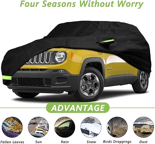 Miniatura 10 de YIXIN Funda impermeable de automóvil para Jeep Compass 2007-2024, fundas 210T, ajuste personalizado, correa 100% impermeable a prueba de viento y
