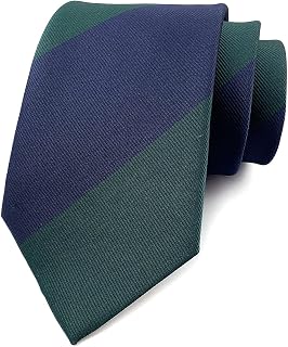Secdtie Men's Wide Stripe Ties Jacquard Pattern Business Formal Designer Neckties