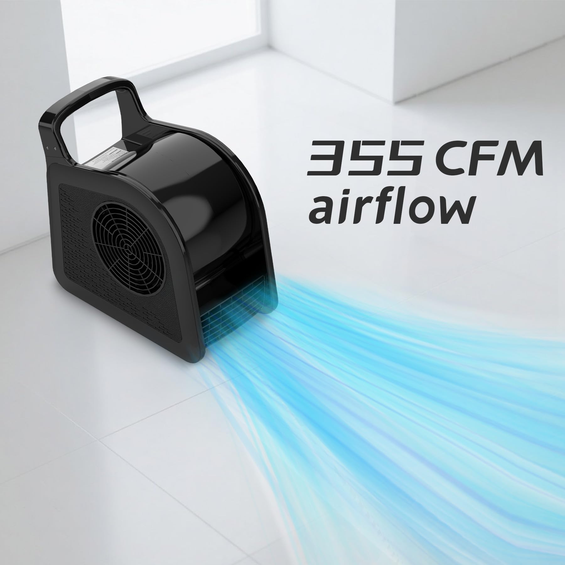 TANGZON Centrifugal Air Mover – 3-Speed Carpet Dryer & Floor Fan With Pivoting Head For Gym, Garage, Shop