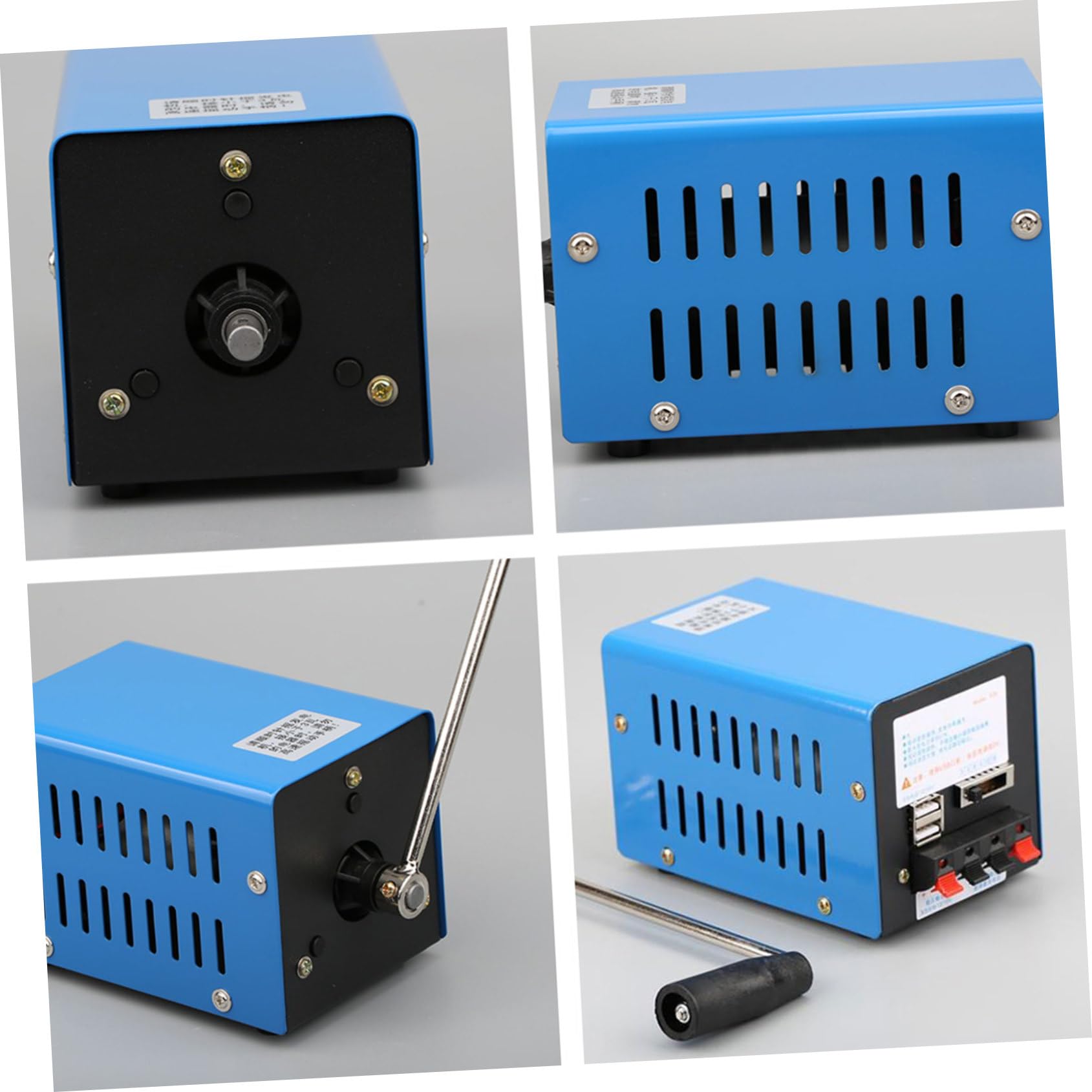 SHINEOFI Generatore a Manovella Portatile Alta Potenza 20w per Emergenza Outdoor, Alimentazione Manuale in Ferro Compatto e Leggero per Power Bank e Telefono