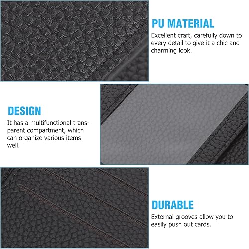 Miniatura 7 de FAVOMOTO 2 billeteras de cuero para hombre, billetera plegable de cuero para hombre, billetera plegable de cuero con bolsillo, billetera plegable