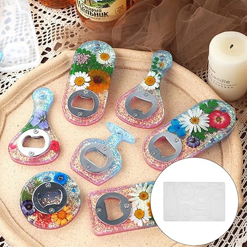 Miniatura 9 de Moldes de silicona para abridor de botellas, abridor de vino de cerveza, molde de silicona para fundición de moldes de resina, bricolaje hecho a