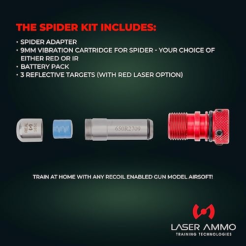 Miniatura 4 de Laser Ammo Adaptador Spider y kit de vibración, láser de entrenamiento con retroceso montado en riel SureStrike (clase I, 3.5 mW) para tu pistola de