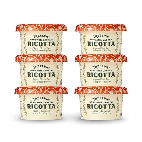 Treeline Cheese - Ricotta de anacardo vegano sin lácteos 7.5 onzas, paquete de 6