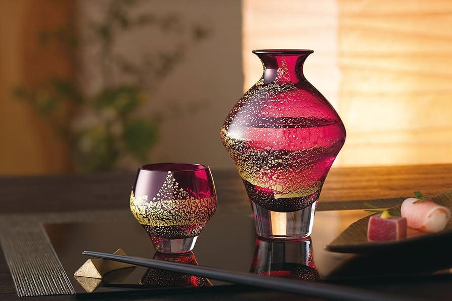 赤いガラス製コーン型グラス スコン グラス | AXCIS ONLINE