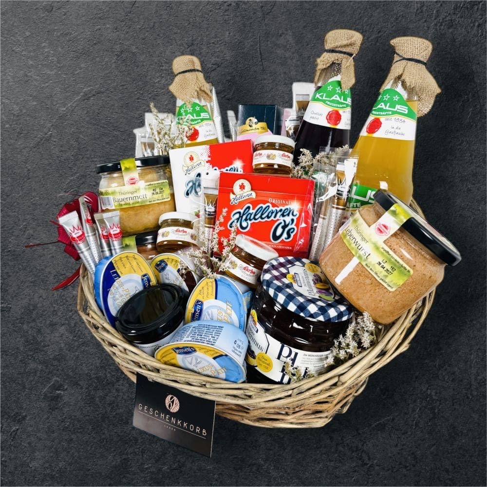 Bürofrühstück für 9 Personen | Leckerer Geschenkkorb mit Frühstücksüberraschungen | Präsentkorb für Kollegen | Geschenk für den Start in den Tag