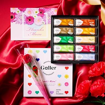 母への感謝 プレゼント ギフト ガレー Galler チョコレート ベルギー王室御用達 ミニバー 10本入り スイーツ お菓子 個包装 お取り寄せ カーネーショ …