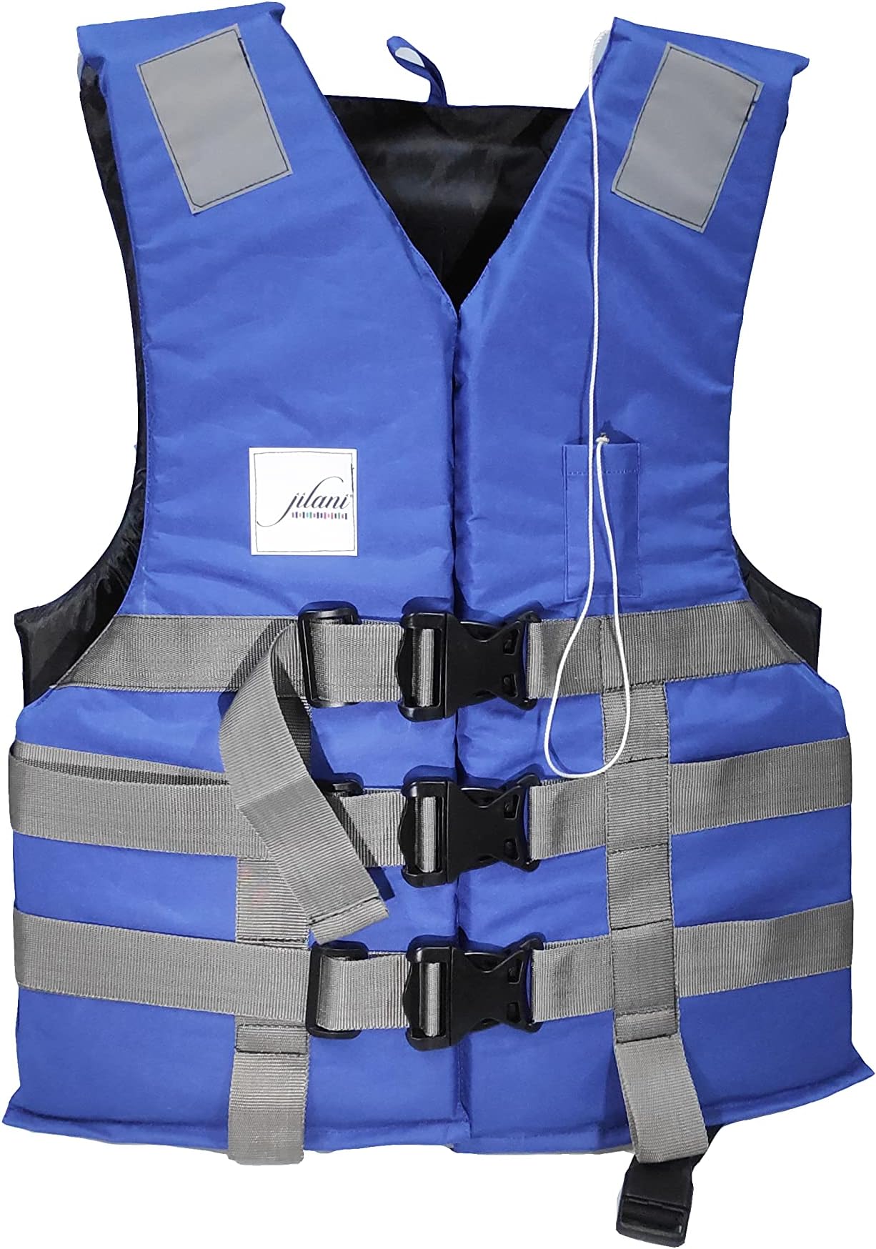 Jilani Adult Safety Life Jacket Vest Weight Capacity Up to 75Kg Buoyancy 65N Blue