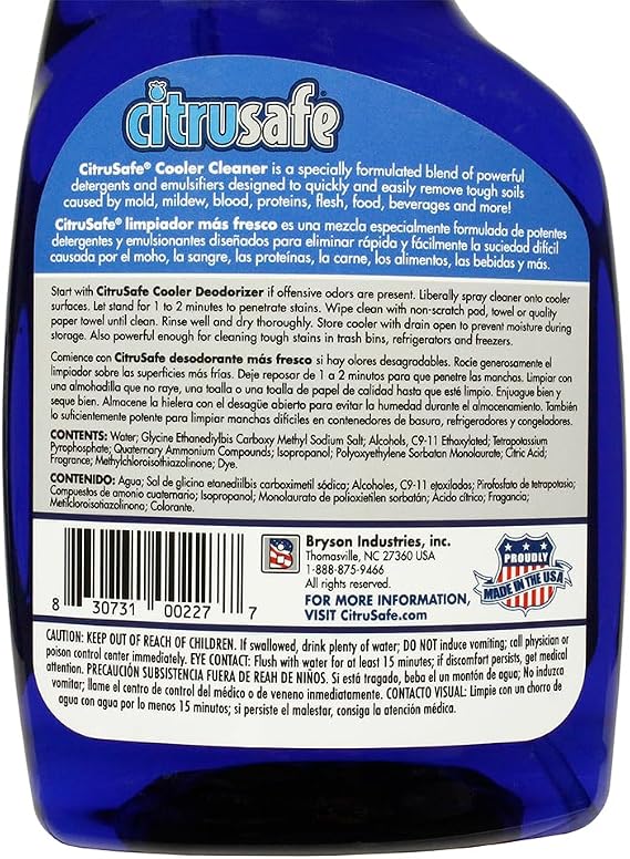 Citrusafe Cooler Cleaner, Eco-Friendly, For Coolers, Freezers, Refrigerators & More