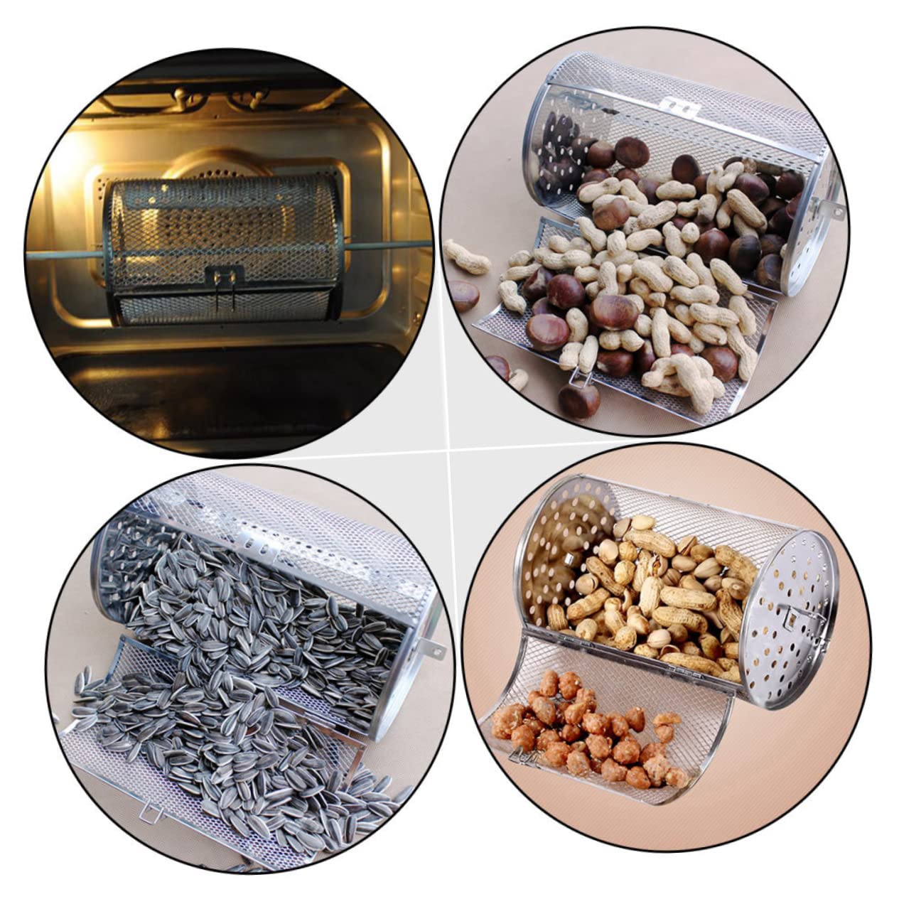 BESTonZON Cestino per Metallo per Forni Elettrici Contenitori per Arrostire Barbecue Gabbie Antiruggine per Carne e Verdure Pratici Accessori per Cottura al Forno